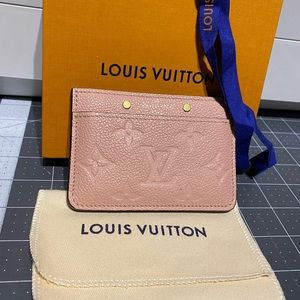 Louis Vuitton Pink Leather Cardholder